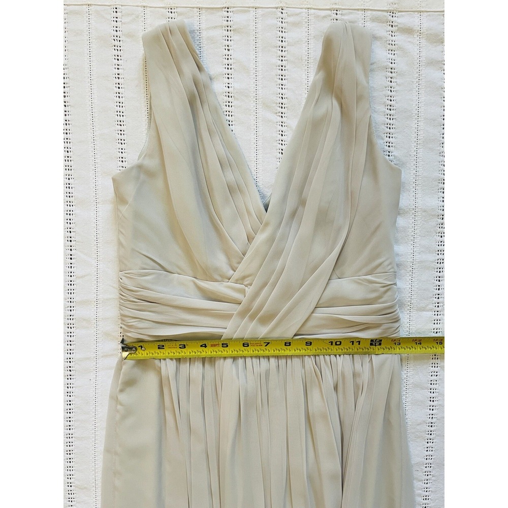 Dressy Collection Draped Chiffon Formal Sleeveless Front Slit Maxi Dress Size 6 - Picture 9 of 13